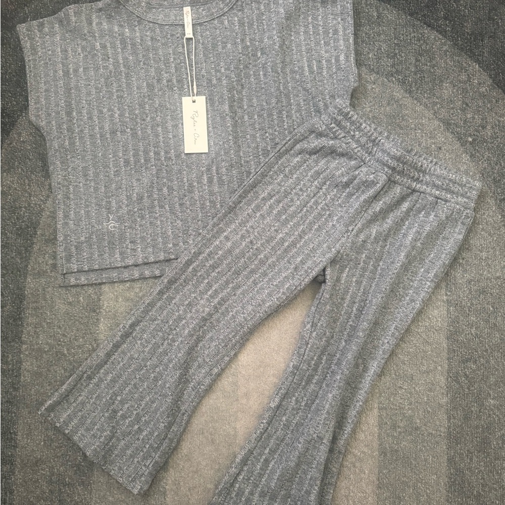 Rylee + Cru Charcoal Knit Set